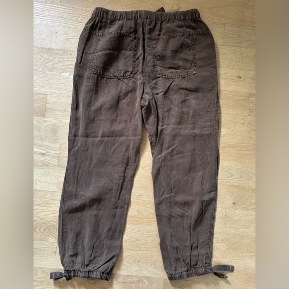 PILCRO S Brown Linen Ankle-Tie Relaxed Pants Boho Loose Fit Anthropologie gorp - Picture 8 of 9